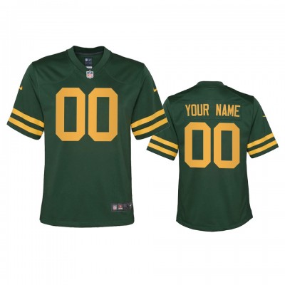 Green Bay Packers Custom Youth Nike Alternate Game Player NFL Jersey - Green